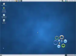 Bildschirmfoto von OpenSolaris 2009.06 in einer VirtualBox