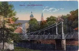 Alte Ansicht der Pfennigbrücke von 1917
