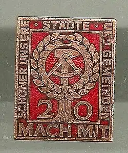 Ehrenplakette (Form 1969 zum 20. Jahrestag der DDR)