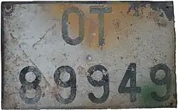 Kfz-Kennzeichen der Organisation Todt