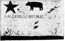 Die originale Bear Flag, fotografiert 1890