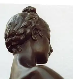 Bronzefigur „Seitenansicht Kopf“