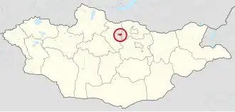 Lage des Orchon-Aimag-Aimag
