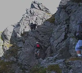 Blick vom Gebirgspass Orla Przełączka Niżnia