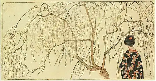 Mädchen unter Weiden, 1901