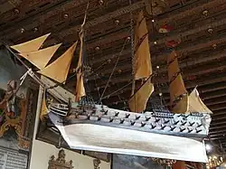 Das Bremer Orlogschiff Wappen von Bremen von 1750.