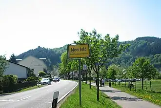 Ortseingangsschild von Meerfeld