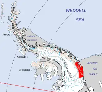 Lage der Orville-Küste