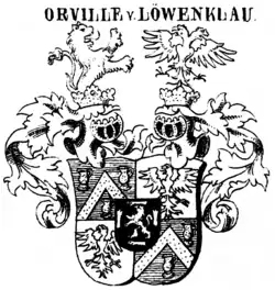 Gemehrtes Wappen von 1743 in Siebmachers Wappenbuch