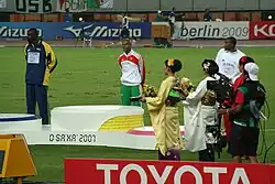 Siegerehrung im&nbsp;Dreisprung