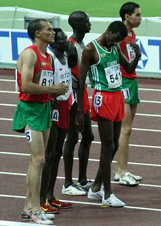 Rang dreizehn für Abdelkader Hachlaf (auf dem Foto ganz&nbsp;links)