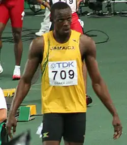 Vizeweltmeister Usain Bolt machte hier zum ersten Mal bei einer großen internationalen Meisterschaft auf sich&nbsp;aufmerksam