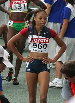 Silbermedaillengewinnerin Allyson&nbsp;Felix