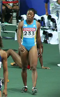Die 200-Meter-Weltmeisterin von 2001 Debbie McKenzie war in ihrem Halbfinale chancenlos