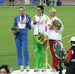 Die Medaillengewinnerinnen bei der Siegerehrung