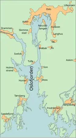 Karte des Oslofjords