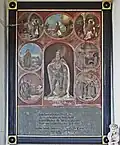 Gemaltes Epitaph für Boleslaus&nbsp;II. an der Kirchennordwand