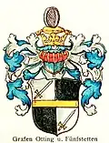 Wappen Grafen von Otting und Fünfstetten, Schwerter und Decken nicht korrekt