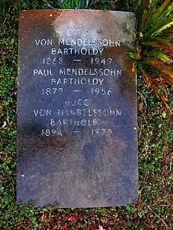 Otto von Mendelssohn Bartholdy -Bartholdy (1868–1949) Bankier, Industrieller, Agfa – Anilin und Anilinfarben, IG Farben, Grab auf dem Friedhof Hörnli, Riehen, Basel-Stadt