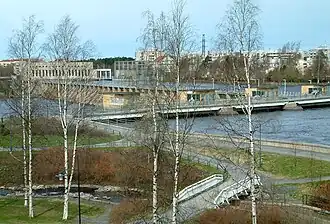 Kraftwerk Merikoski am Oulujoki in Oulu