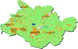 Karte der Stadtteile Overaths