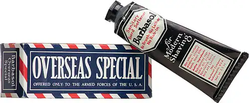 „Barbasol“-Rasiercreme, die speziell für die United States Army produziert wurde.