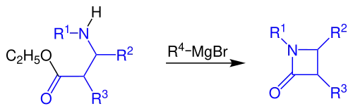Übersichtsreaktion der Breckpot-β-Lactamsynthese