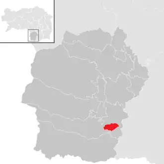 Lage der Gemeinde Pölfing-Brunn im Bezirk Deutschlandsberg (anklickbare Karte)