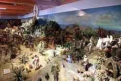 Pöttmesser-Krippe (ab 1950) auf 58 m² mit 778 Figuren (Ferdinand Pöttmesser), Christkindl