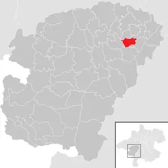 Lage der Gemeinde Pühret im Bezirk Vöcklabruck (anklickbare Karte)