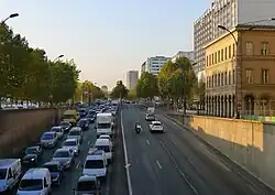 Der Quai de Bercy beim Tunnel an der Pont de Bercy