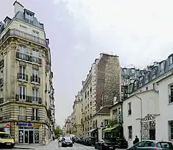 Blick von der Avenue Mozart in die Rue des Vignes