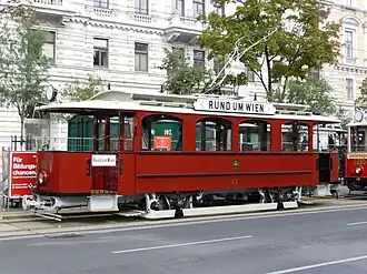 Salon- bzw. Exkursionstriebwagen (Galawagen) der Wiener Straßenbahn, Type AW Nr. 82 (1912)