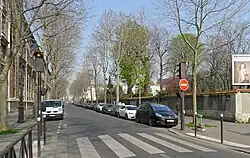 Rue Chardon–Lagache gesehen von der Rue Molitor