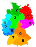 Postleitregionen 10 Zonen