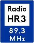 D-34a Hinweistafel Radiosender (mit Frequenzangabe)