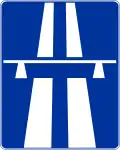 D-9 Beginn einer Autobahn