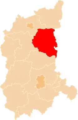 Lage des Powiat Międzyrzecki