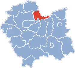 Lage des Powiat in Kleinpolen