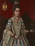 Porträt von Doña Maria Moreno y Buenaventura, unbekannter mexikanischer Maler, ca. 1760