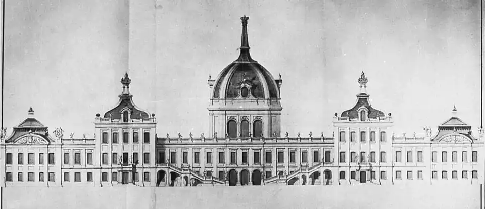 Der Entwurf des Ujazdów-Palastes in Warschau