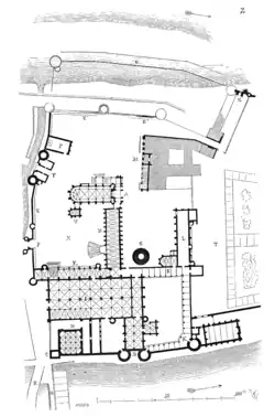 Plan des Palais de la Cité nach Viollet-le-Duc