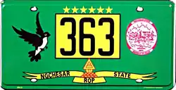 Ngechesar: Sturmvogel (Procellariidae) und Staatssiegel; 2002