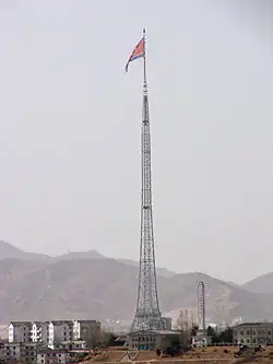 Der Flaggenmast von Kijŏng-dong