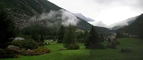 Geröllhalde des Bergsturzes Lillaz