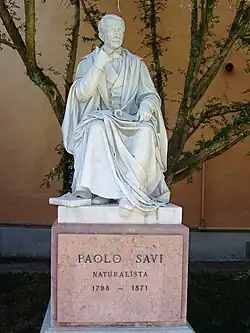 Denkmal für Paolo Savi im Botanischen Garten