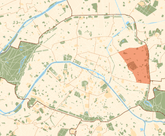 Karte der Pariser Arrondissements