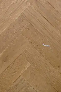 Nahaufnahme eines Parkettbodens