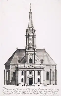 Stich der Parochialkirche von 1715
