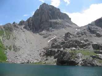 Parzinnspitze mit dem davorliegenden Gufelsee